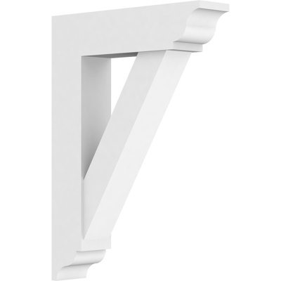 3"W x 16"D x 22"H Standard Traditional Architectural Grade PVC Bracket with Traditional Ends