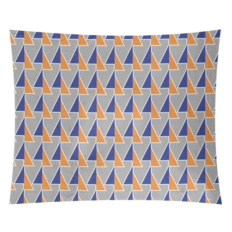 Tapisserie, H 51 po x l 60 po, Bleu/orange