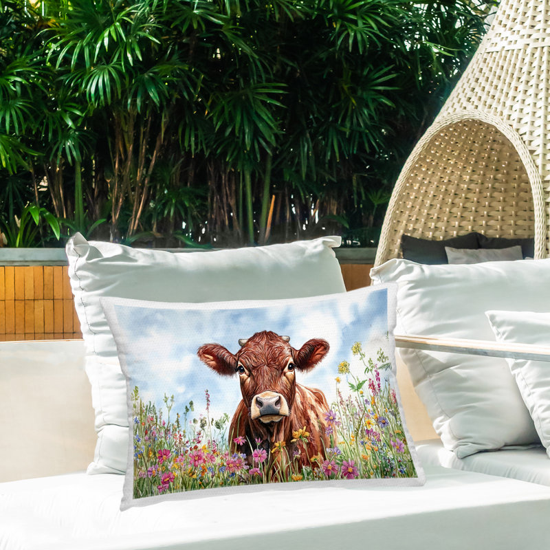 Coussin extérieur Forest Bird In Nest, imprimé par Franklyn Gregory