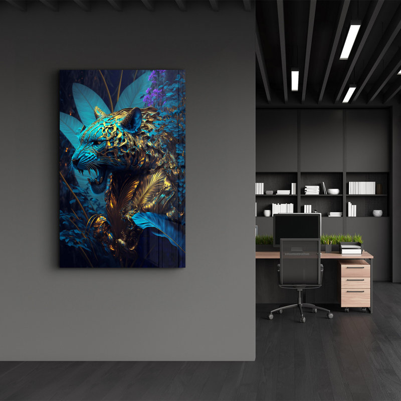 Élégante peinture murale en verre trempé de 13,8 po x 21,7 po | 100% verre trempé, épaisseur: 0,16 pouce | Imprimé UV pour des couleurs éclatantes | Parfait pour la décoration intérieure, le salon et les espaces de bureau