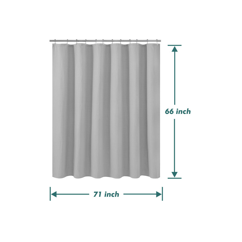 Rideau de douche Hotel Luxury, Gris, H 66 po x l 71 po