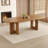Nut-brown Oval Solid Wood Dining Table-1566994218