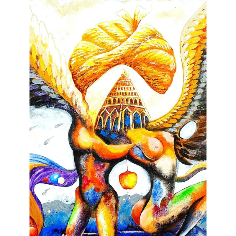 Peinture de Mindscape avec des ailes | Acrylique sur toile | Par Pradeepta Kishore Das