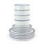 Waterside 12pc Stackable Colour Rim Porcelain Dinner Set-124792282