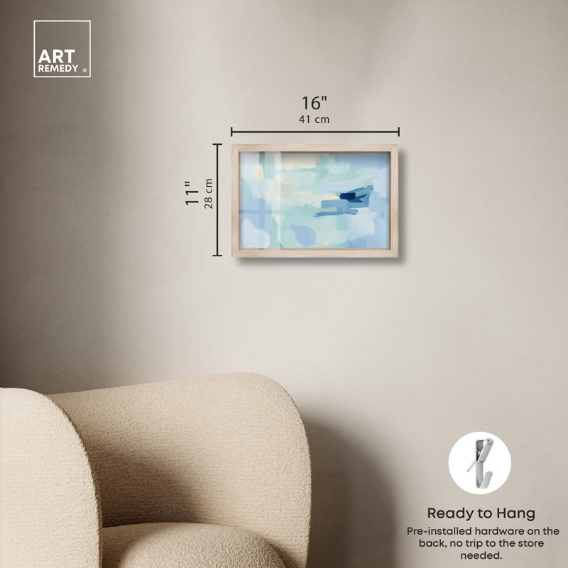 «Morning Mist II» par Art Remedy, H 11 po x l 16 po, Crème, crème