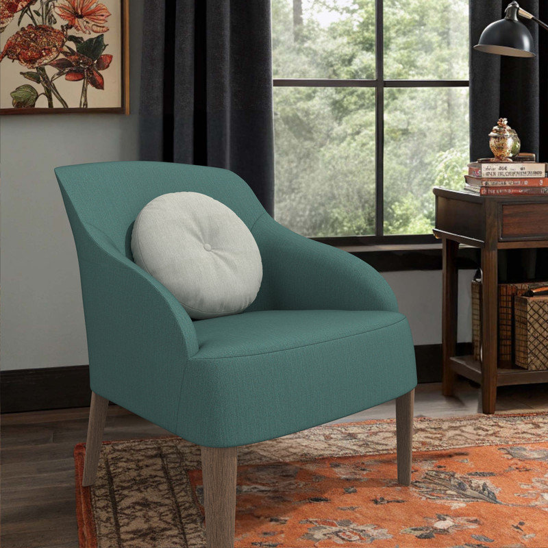 Eco-Fill Indoor / Outdoor Circular Throw Cushion, Light Grey, Round 40.6cm