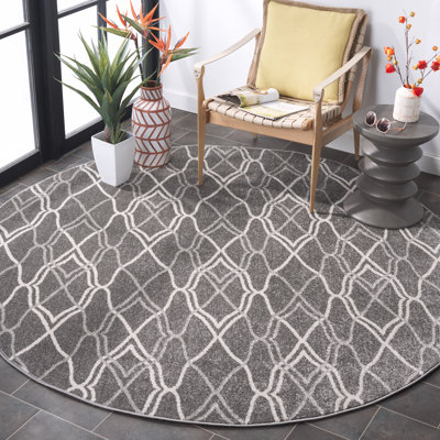 Ammundsen Geometric Gray Area Rug