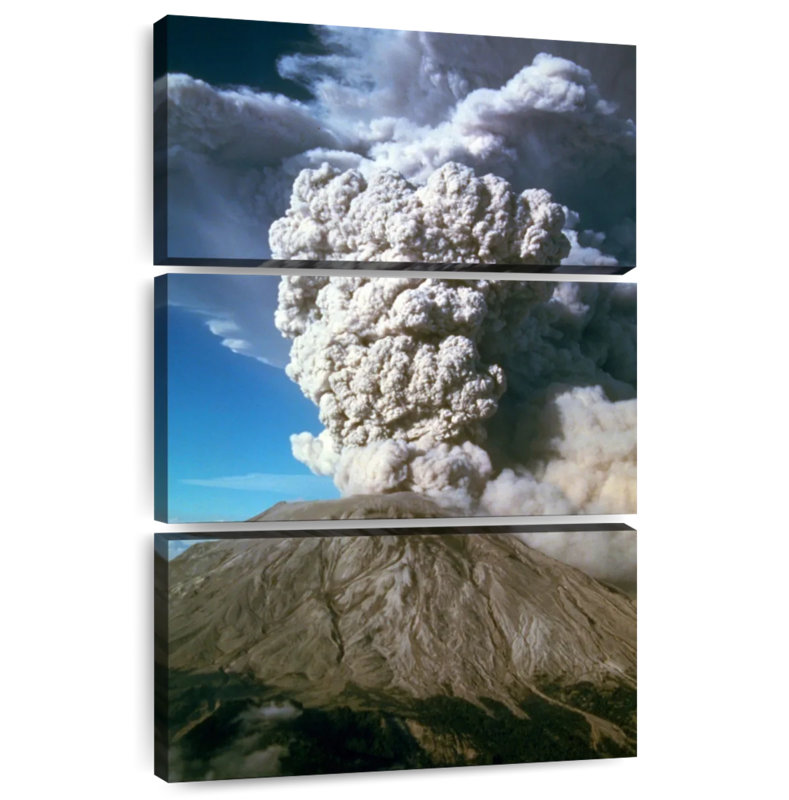 Eruption volcanique d'Alvord 1980, H 38 po x l 24 po