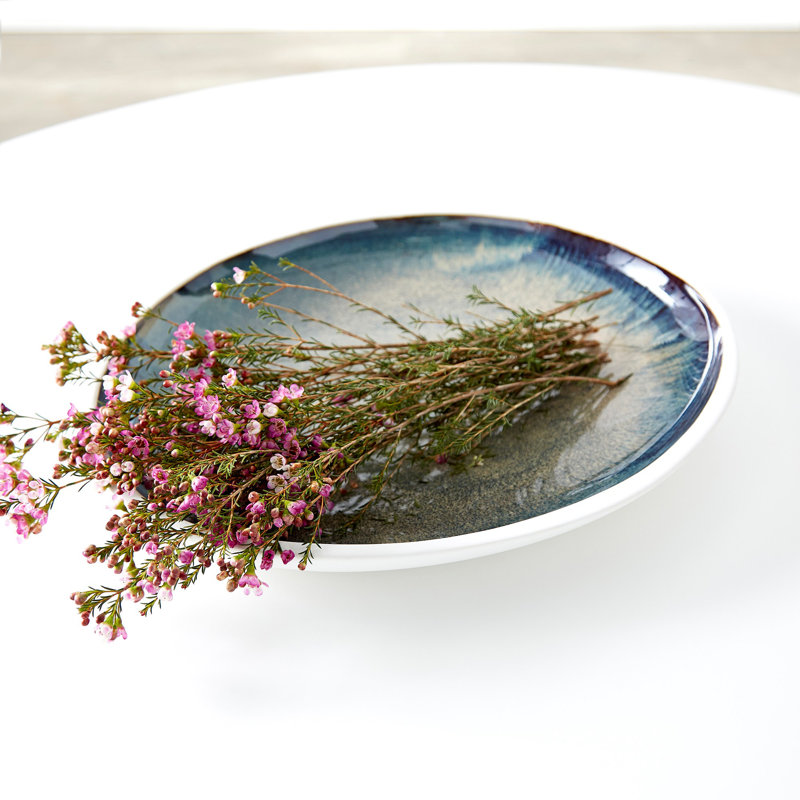 Lullaby Glass Decorative Bowl, 2" H x 16.75" W x 15.75" D