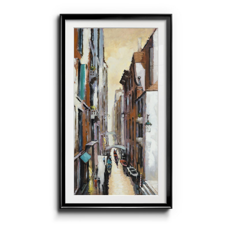 Canal View II - impression, Noir, H 10,5 po x l 18,5 po x P 1,5 po
