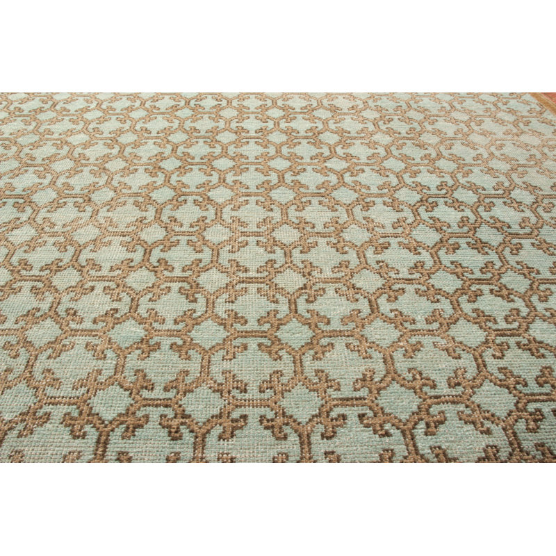 Distressed Homage Handmade Kilim Wool Geometric Area Rug, Rectangle 6' x 9'
