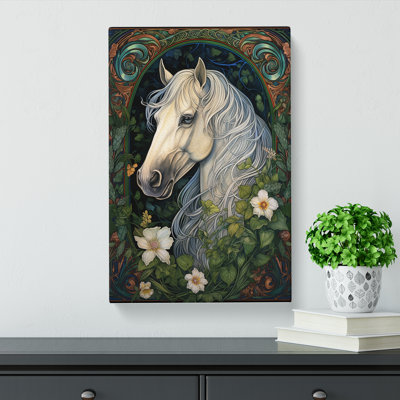 Shire Horse Nouveau No.2 - Wrapped Canvas