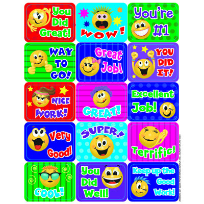 Emoticons Succès Autocollants Accessoire éducatif