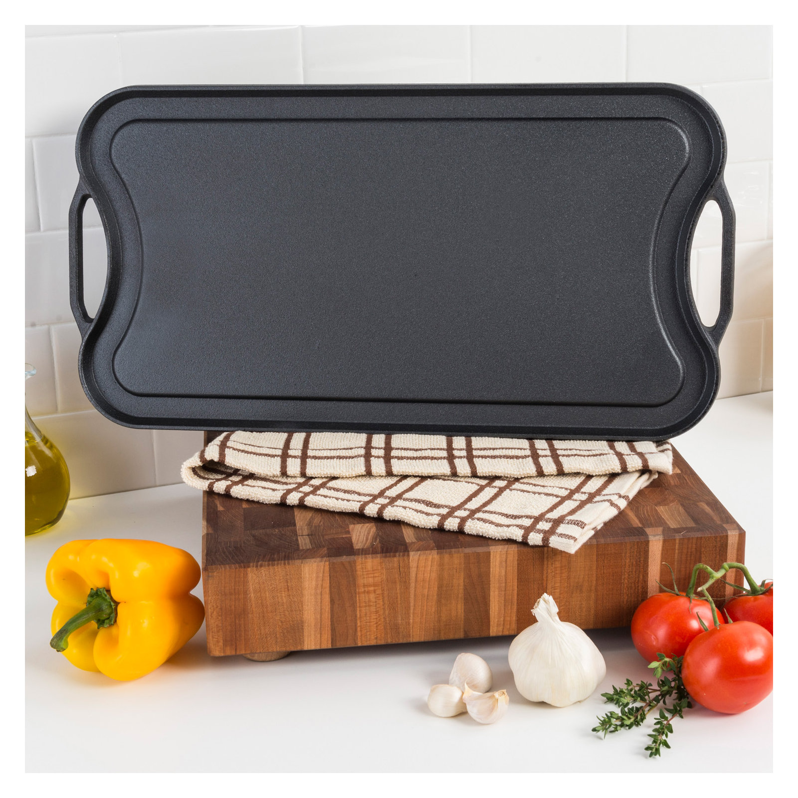 Viking Cast Iron 20-Inch Reversable Grill/Griddle Pan