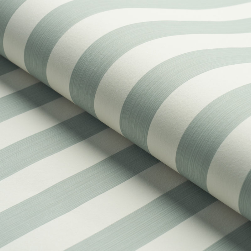 Edwin Stripe Medium Wallpaper, Mint