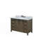 48 po X P 22 po D Ensemble de meuble-lavabo avec comptoir en quartz blanc et robinet-674144361-674144341
