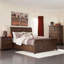 Lit-bateau grand avec rangement en bois Bourbon