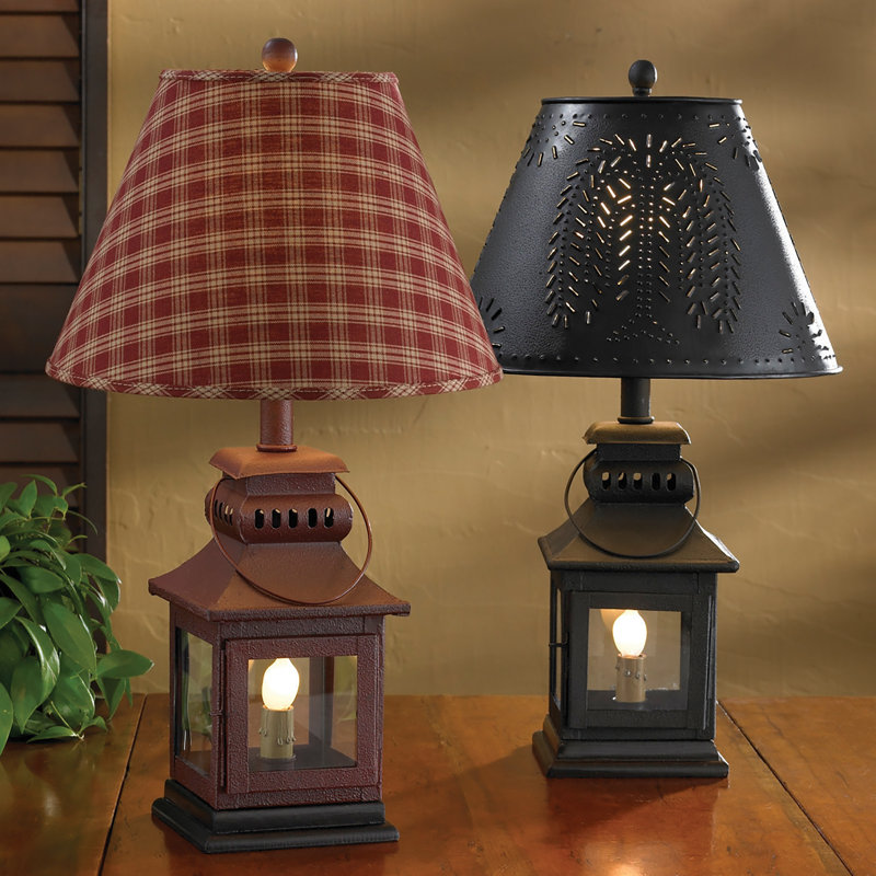 Antuna Metal Table Lamp, Red