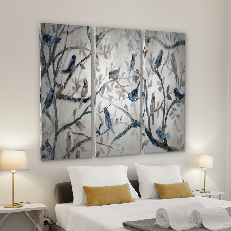 Chœur matinal - impression sur toile 3 pièces, H 40 po x l 60 po x 1,5 po