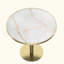 Table de bistro tulipe ronde et moderne avec plateau en faux marbre, structure en métal robuste facile à assembler