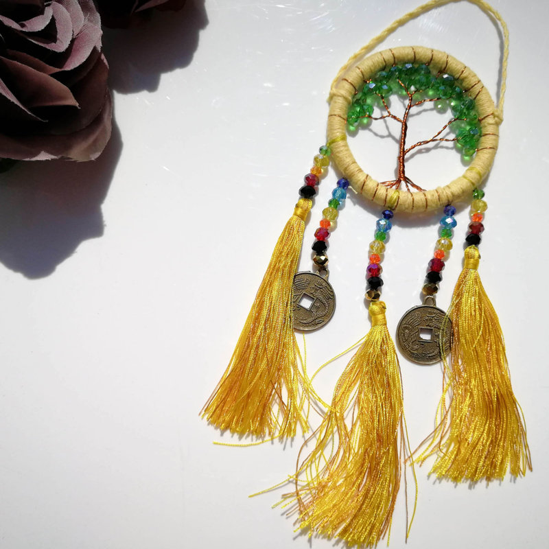 Hand Woven Cotton Wall Hanging, Yellow/Brown/Green