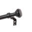 Black Aluminium Alloy, Resin Adjustable 3cm Bay Window Single Curtain Rod-1648345782