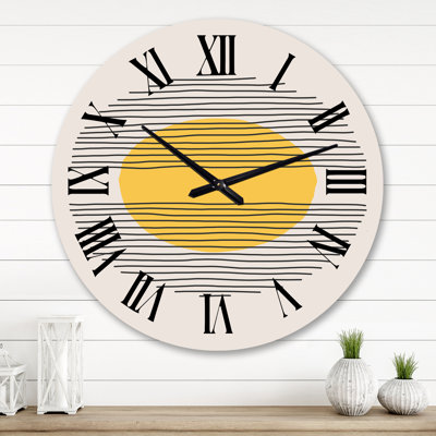 Horloge murale moderne Mid-Century Minimal