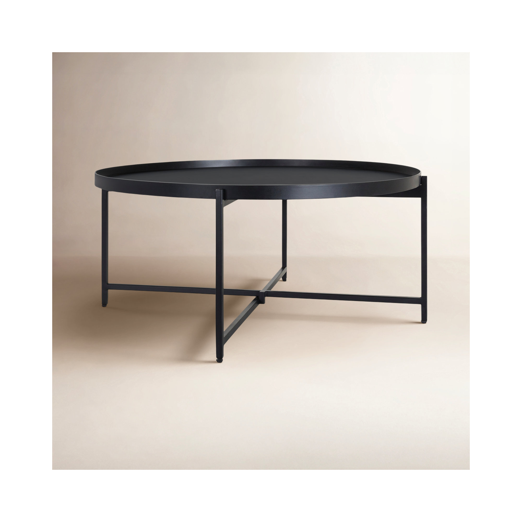 Esma Modern Coffee Table, 14" H x 32" L x 32" W