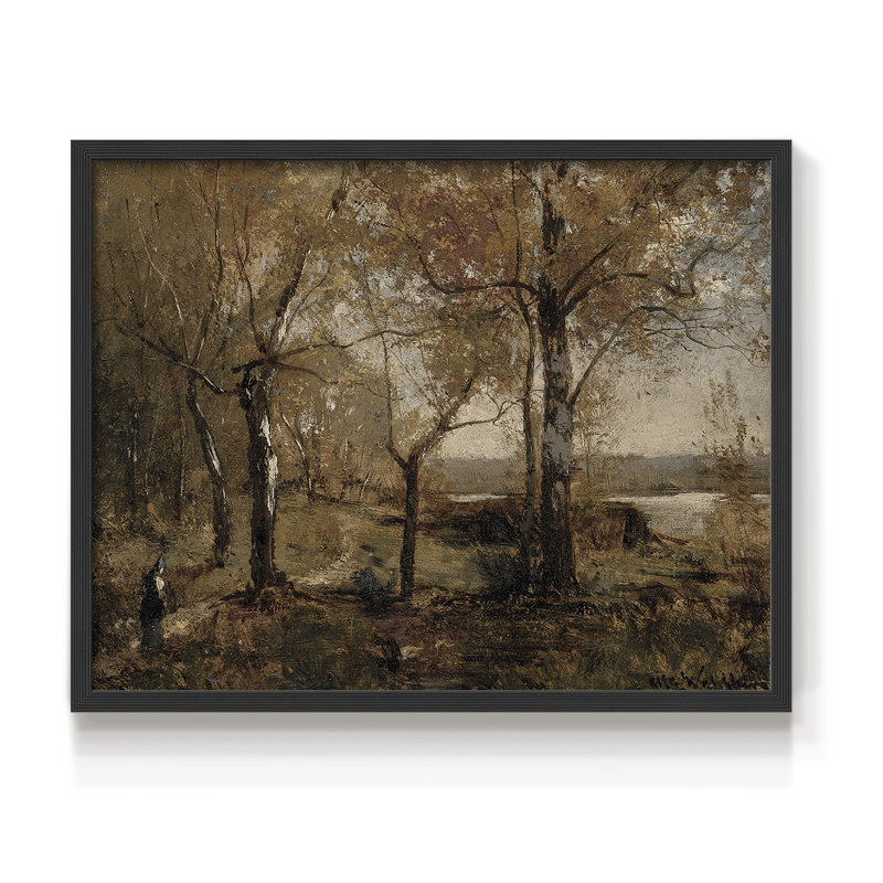 Paysages rétro-DLxxi-impression encadrée - réversible, Noir, H 22 po x l 28 po