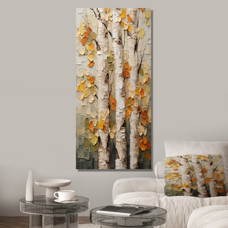Arbre de minimalisme américain Basswood I - arbre, art mural, Toile tendue, H 20 po x l 12 po