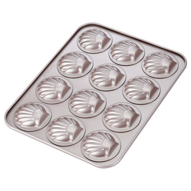 bakers advantage CAST IRON Muffin Pan 12x8 assorted 8 designs average 3”  each