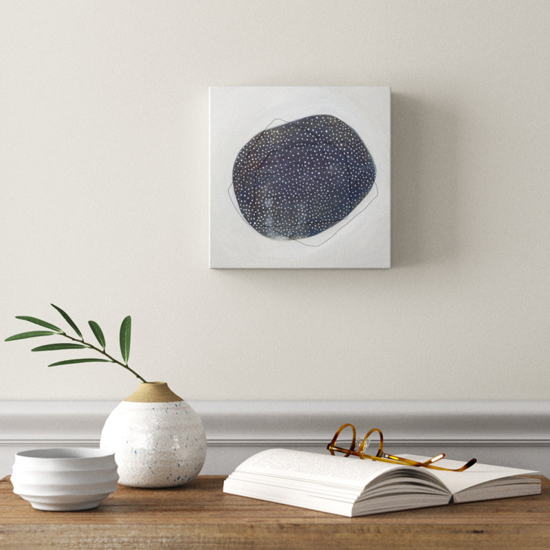 «Speckle I», peinture sur toile, H 10 po x l 10 po x P 1,5 po, Toile tendue