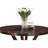 Wood Top Dining Table With Cross Base