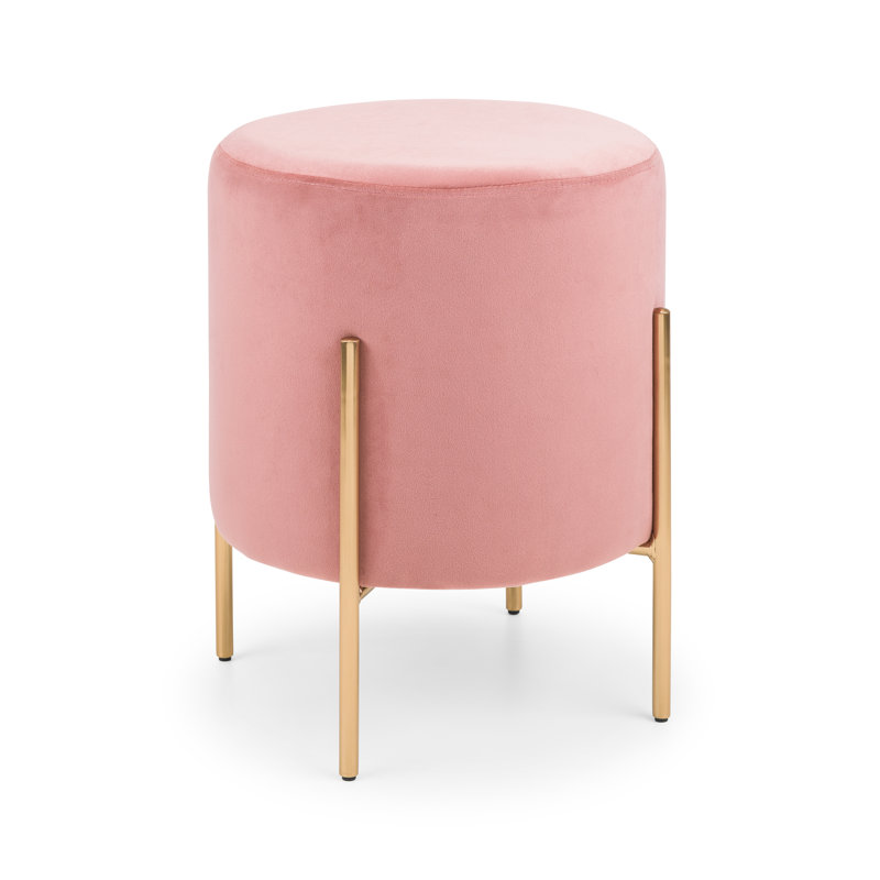 Accringt Stainless Steel Accent Stool, Pink