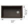 Inteos SILGRANIT 33" Single Bowl Reversible Undermount Workstation Kitchen Sink