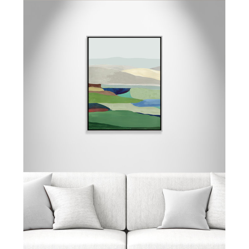 Free Land II - reproduction d'art sur toile, Toile argentée, H 29,5 po x l 23,5 po x P 2 po