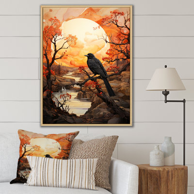 " Bird Tree Silhouette Moon "