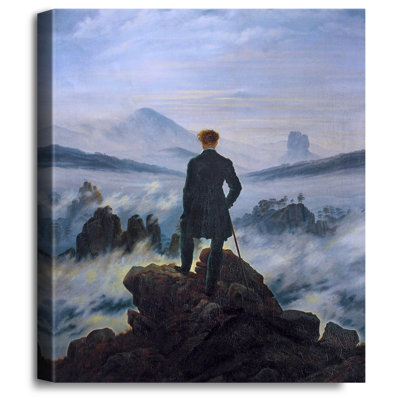 Wanderer above the Sea of Fog by Caspar David Friedrich. The World Classic Art Reproductions, Giclee Canvas Prints Wall Art for Home Decor, 1.5 inches