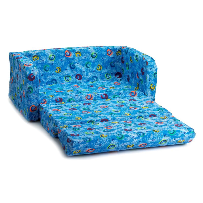 Canapé convertible pour enfants et lit Harr, Tourbillons bleus