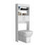 Au-dessus de l'armoire de toilette H 63 po, deux tablettes, porte double