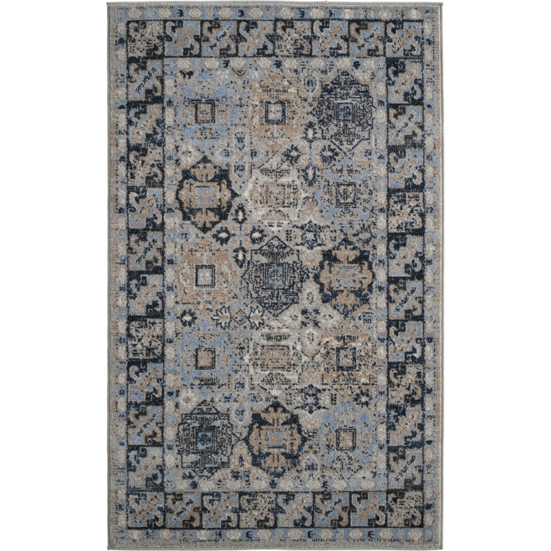 Taslin Rug, Blue, Rectangle 3'3'' x 5'3''