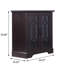 Buffet l 33,94 po x P 15,16 po x H 33,27 po avec porte vitrée, tablette réglable à 3 positions, rouge foncé pour espace de vie spacieux