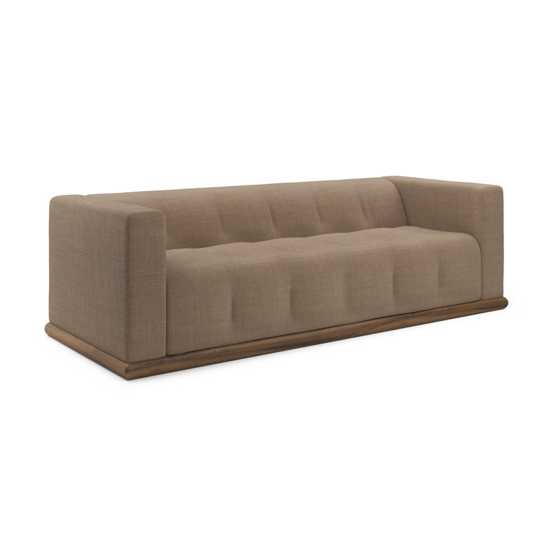 Canapé Bradley, 3, Nevis kaki, H 29 po x l 84 po x P 38 po