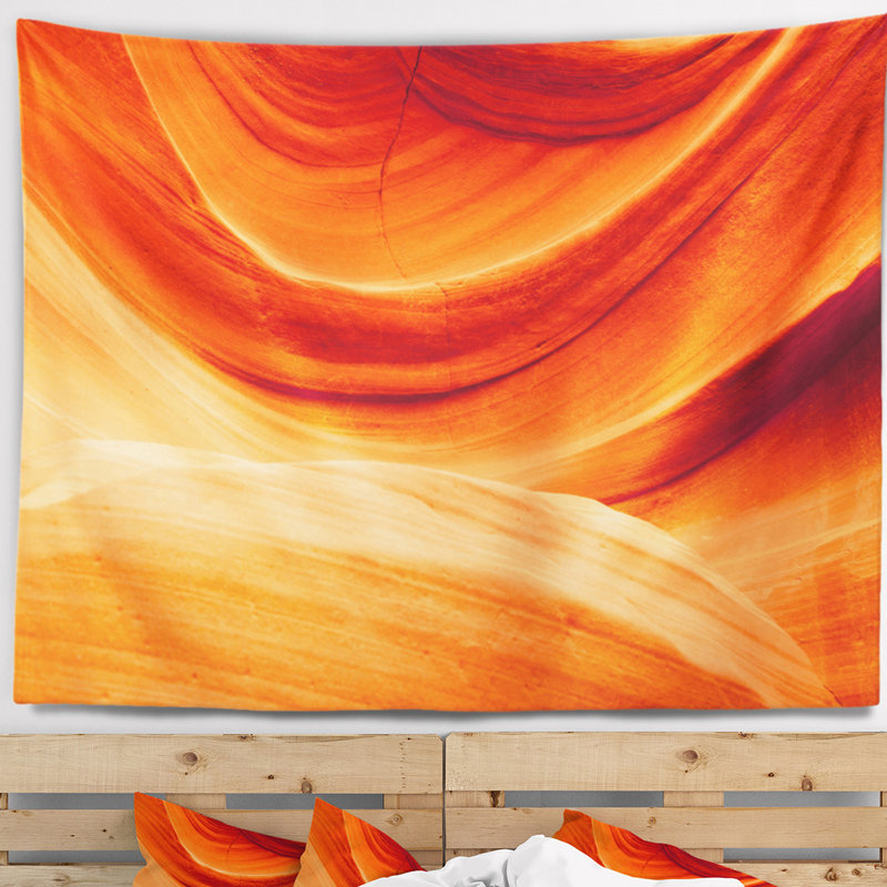 Tapisserie murale «Landscape Antelope Canyon» orange, H 32 po x l 39 po