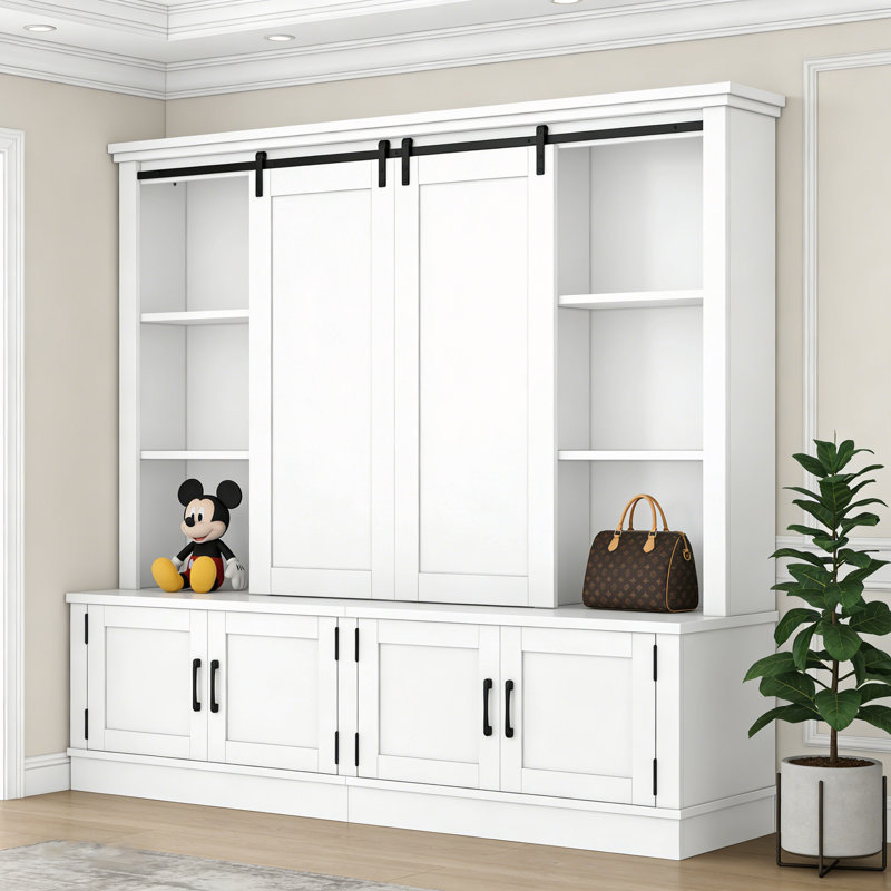 Armoire de rangement avec glissières, Blanc