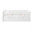 Lit plateforme simple en bois avec garde-corps et 2 tiroirs, blanc