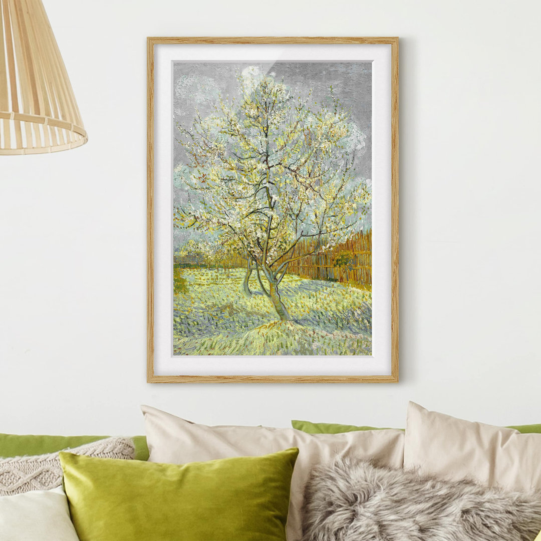 Gerahmter Kunstdruck Der rosa Pfirsichbaum von Vincent Van Gogh