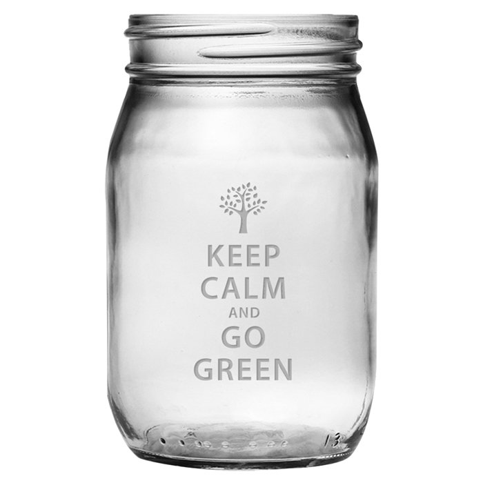 Pot de mason en verre keep calme