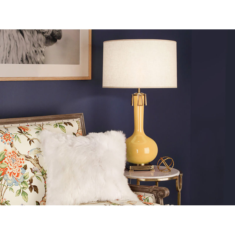 Athena Table Lamp, Matte Midnight Blue