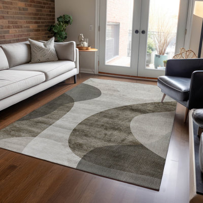 Tapis intérieur / extérieur en polyester tissé à la machine Ayush